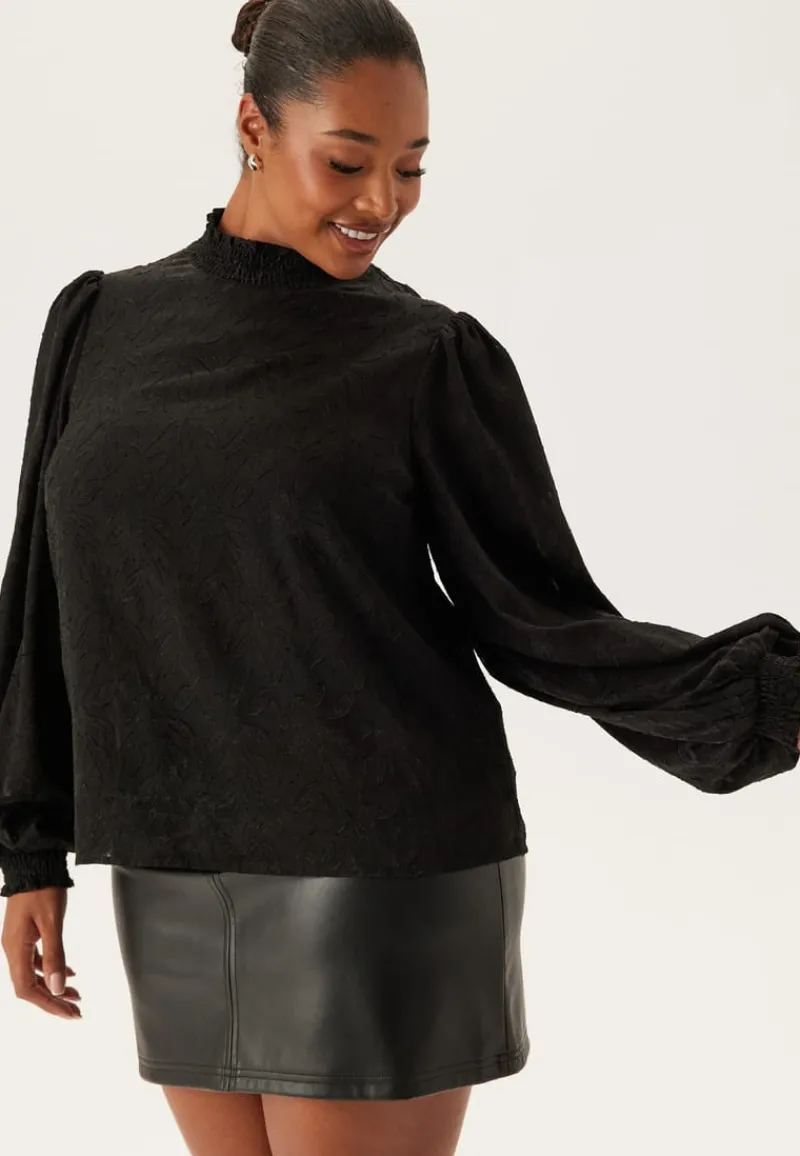 Happy Holly Jacquard Smock Blouse