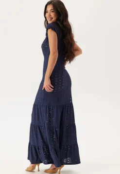 Happy Holly Jersey Broderie Anglaise Maxi Dress