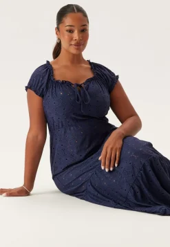 Happy Holly Jersey Broderie Anglaise Maxi Dress