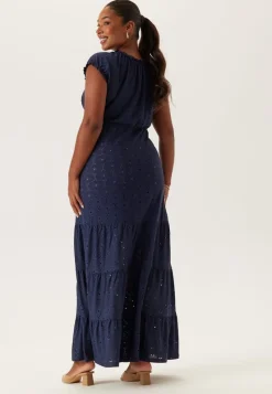 Happy Holly Jersey Broderie Anglaise Maxi Dress