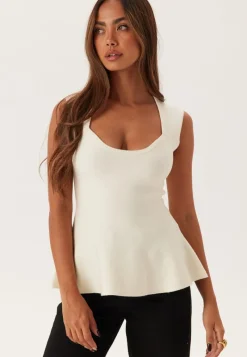 BUBBLEROOM Knitted Peplum Top