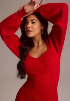 BUBBLEROOM Knitted Short Skater Dress