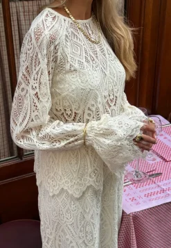 Emelie Olson X Bubbleroom Lace Bow Blouse