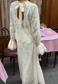 Emelie Olson X Bubbleroom Lace Bow Blouse