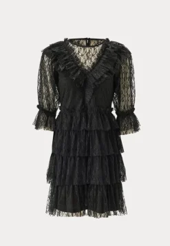 Bubbleroom Occasion Lace Frill Puff Sleeve Dress