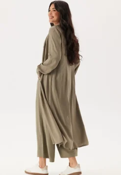 Happy Holly Linen Shirt Dress