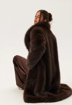 Chiara Forthi Long Faux Fur Coat