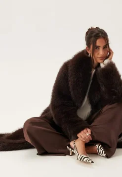 Chiara Forthi Long Faux Fur Coat