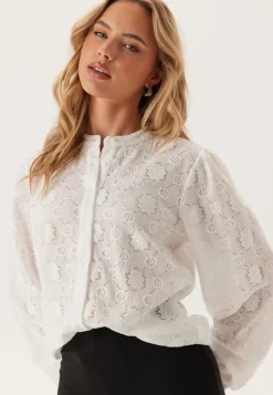 BUBBLEROOM Long Sleeve Button Blouse