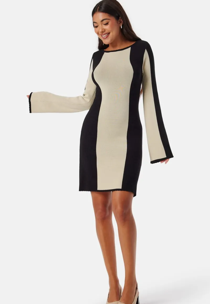 BUBBLEROOM Long Sleeve Knitted Dress