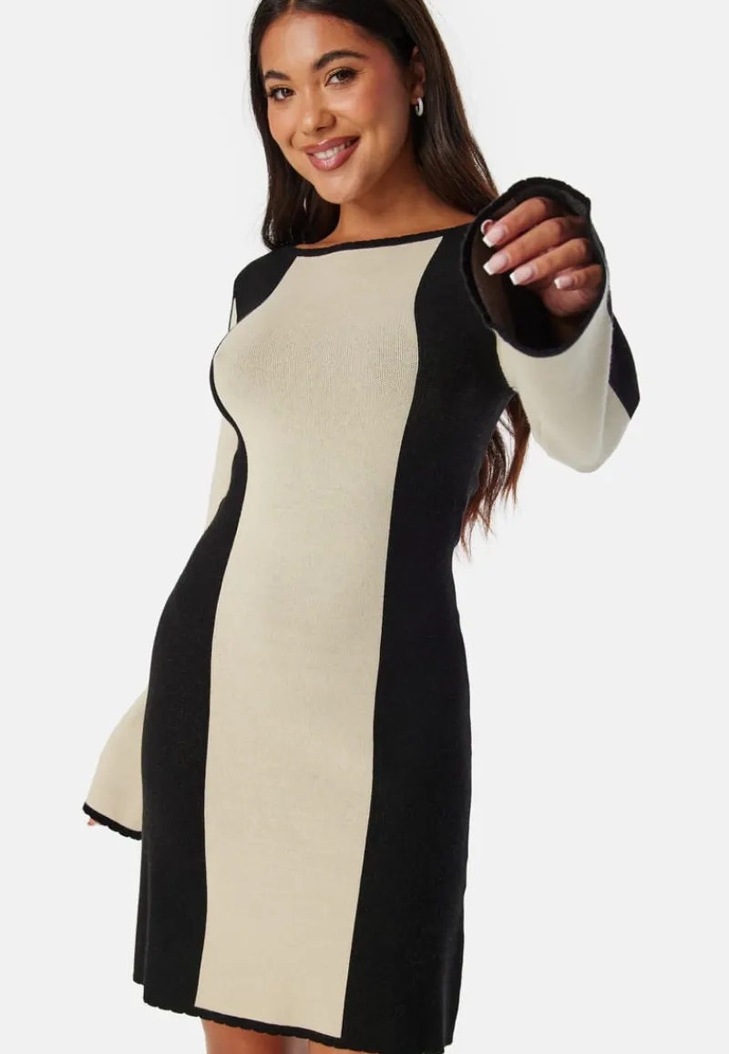 BUBBLEROOM Long Sleeve Knitted Dress