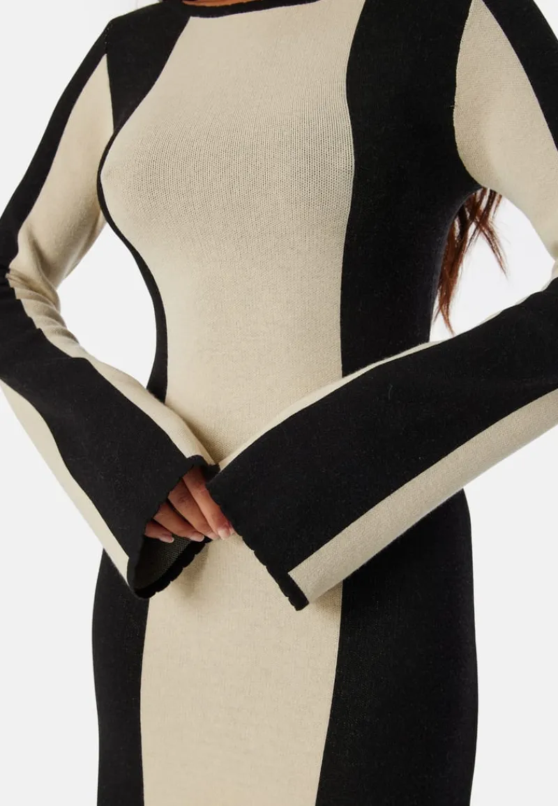 BUBBLEROOM Long Sleeve Knitted Dress
