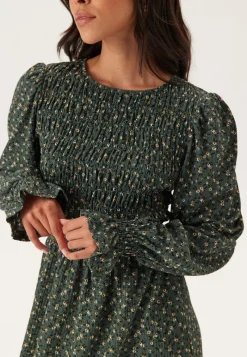 Happy Holly Long Sleeve Smock Dress