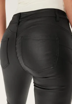 BUBBLEROOM Low Waist Push-up Coated Jeans