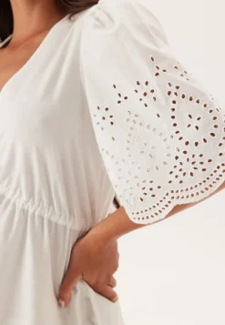 BUBBLEROOM Midi Broderie Anglaise Dress