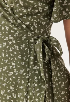 BUBBLEROOM Midi Butterfly Wrap Dress