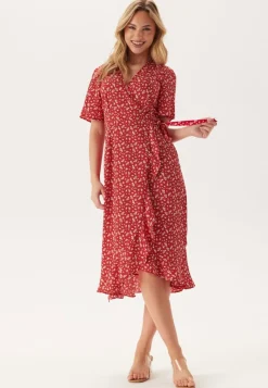 BUBBLEROOM Midi Butterfly Wrap Dress