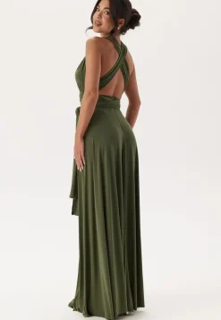 Goddiva Multi Tie Maxi Dress Split