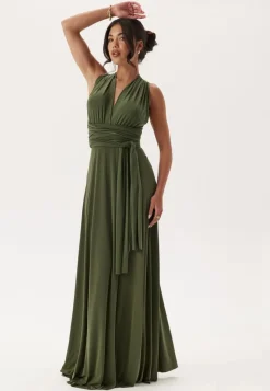 Goddiva Multi Tie Maxi Dress Split