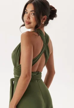 Goddiva Multi Tie Maxi Dress Split