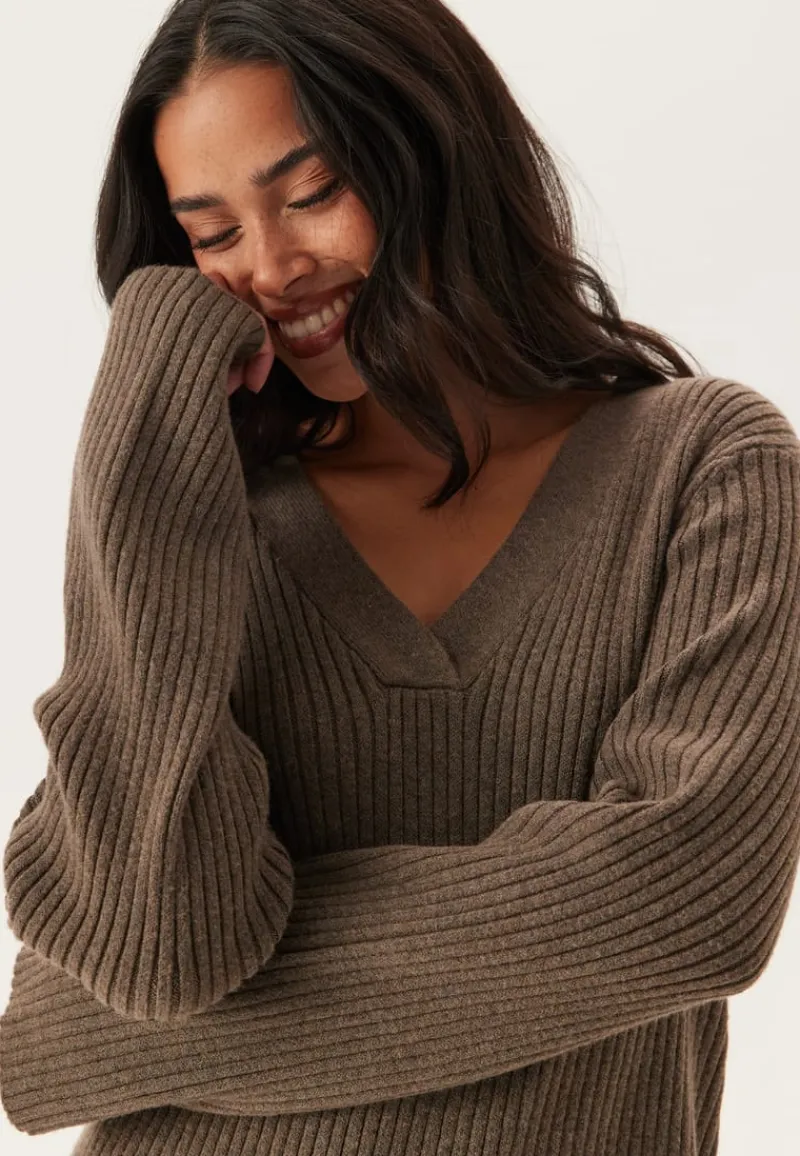 Object Collectors Item Objelva L/S RE V-NECK KNIT DRE