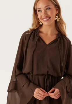 Object Collectors Item Objgina L/S RE V-NECK MIDI DRE