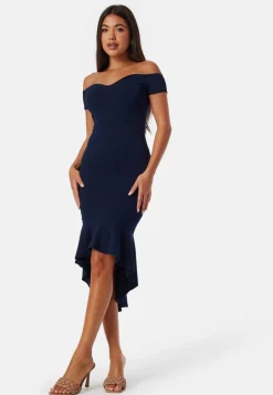 John Zack Off Shoulder High Dress
