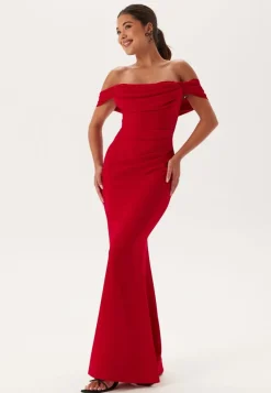 Goddiva Off Shoulder Maxi Dress