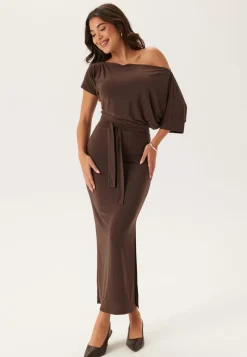 John Zack Off Shoulder Midaxi Dress