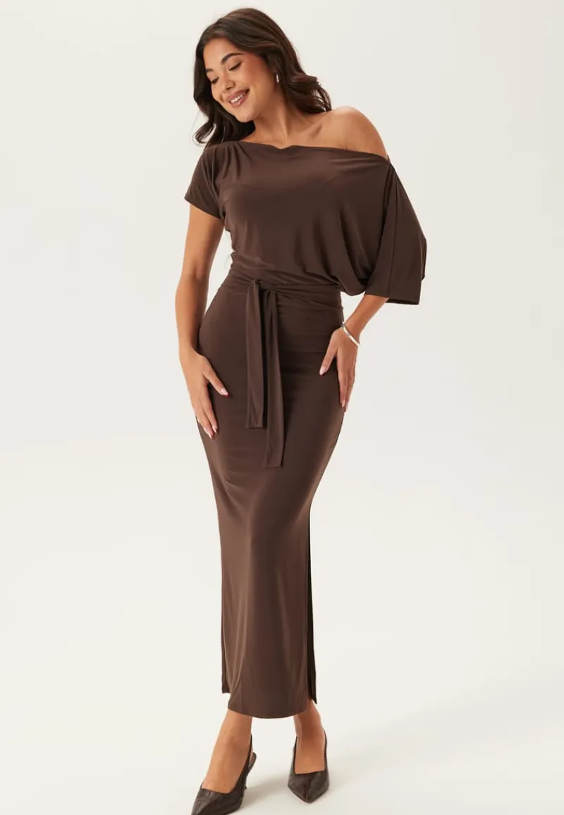 John Zack Off Shoulder Midaxi Dress