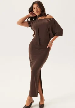 John Zack Off Shoulder Midaxi Dress