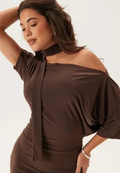 John Zack Off Shoulder Midaxi Dress