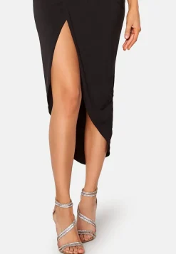 John Zack One Shoulder Rouch Dress