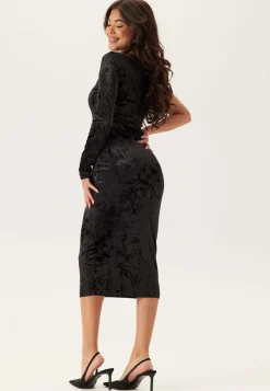 BUBBLEROOM One Shoulder Velvet Dress