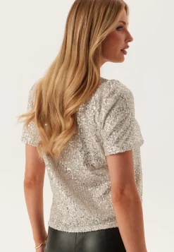 ONLY Onlana S/S LOOSE SEQUINS TOP