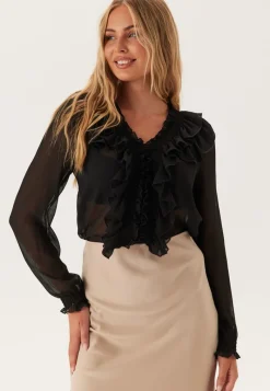 ONLY Onlanina Life Ls Ruffel V-neck