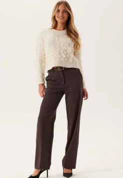 ONLY Onlhua Life Ls Flower Detail O-neck Knit