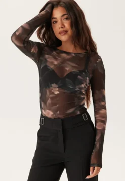 ONLY Onlkaya Life Ls Ruching Mesh T