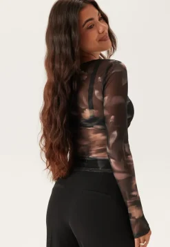 ONLY Onlkaya Life Ls Ruching Mesh T