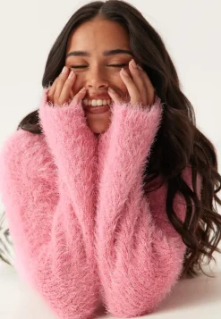 ONLY Onllulu Ls Rib Highneck Cc Knt