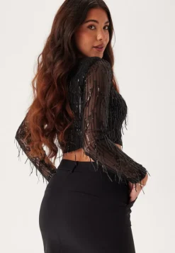 ONLY Onlspacy Ls Cropped Sequins To