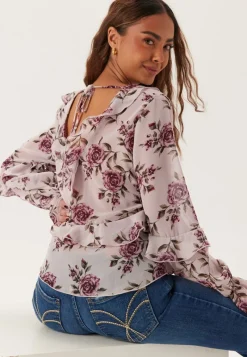 BUBBLEROOM Open Back Frill Blouse