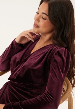 Chiara Forthi Overlap Velvet Dress