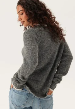 Pieces Pcivy Ls O-neck Contrast Knit