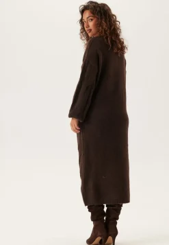 Pieces Pcjenna Ls Cable Knit Midi Dre