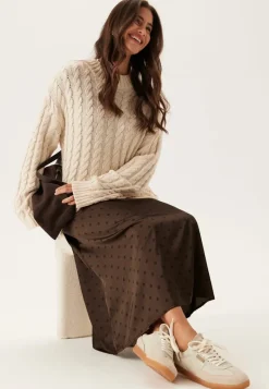 Pieces Pcjytta Hw Ankle Satin Skirt