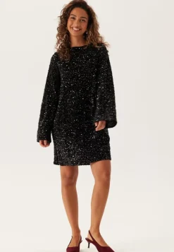 Pieces Pckam Ls Deep Back Bow Dress