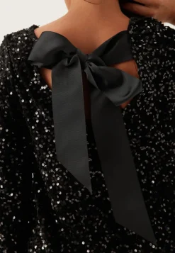 Pieces Pckam Ls Deep Back Bow Dress