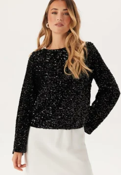 Pieces Pckam Ls Deep Back Bow Top