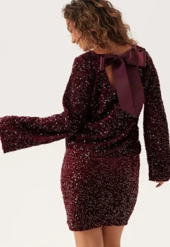 Pieces Pckam Ls Deep Back Bow Top